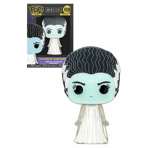 Funko Pop Large Enamel Pin - Monsters - The Bride of Frankenstein (#09, NEW) - Picture 2 of 8